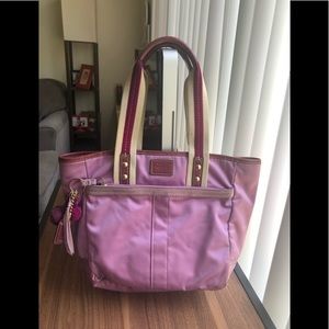 Purple Coach Tote